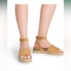Dream Pairs Tan Espadrille Sandals